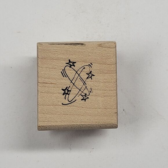 Atomic Starburst Star Rubber Stamp Lisa Hindsley 1999 Stampourri - Picture 1 of 8